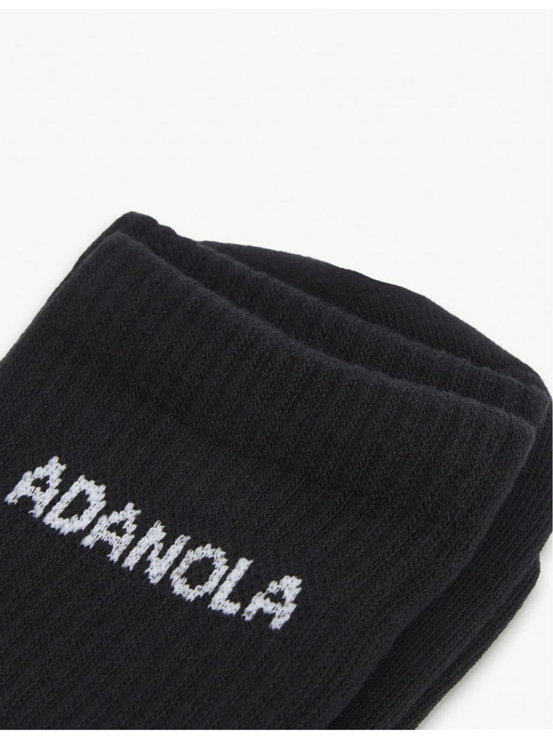 Adanola logo-print ribbed cotton-blend socks, imported from the UK