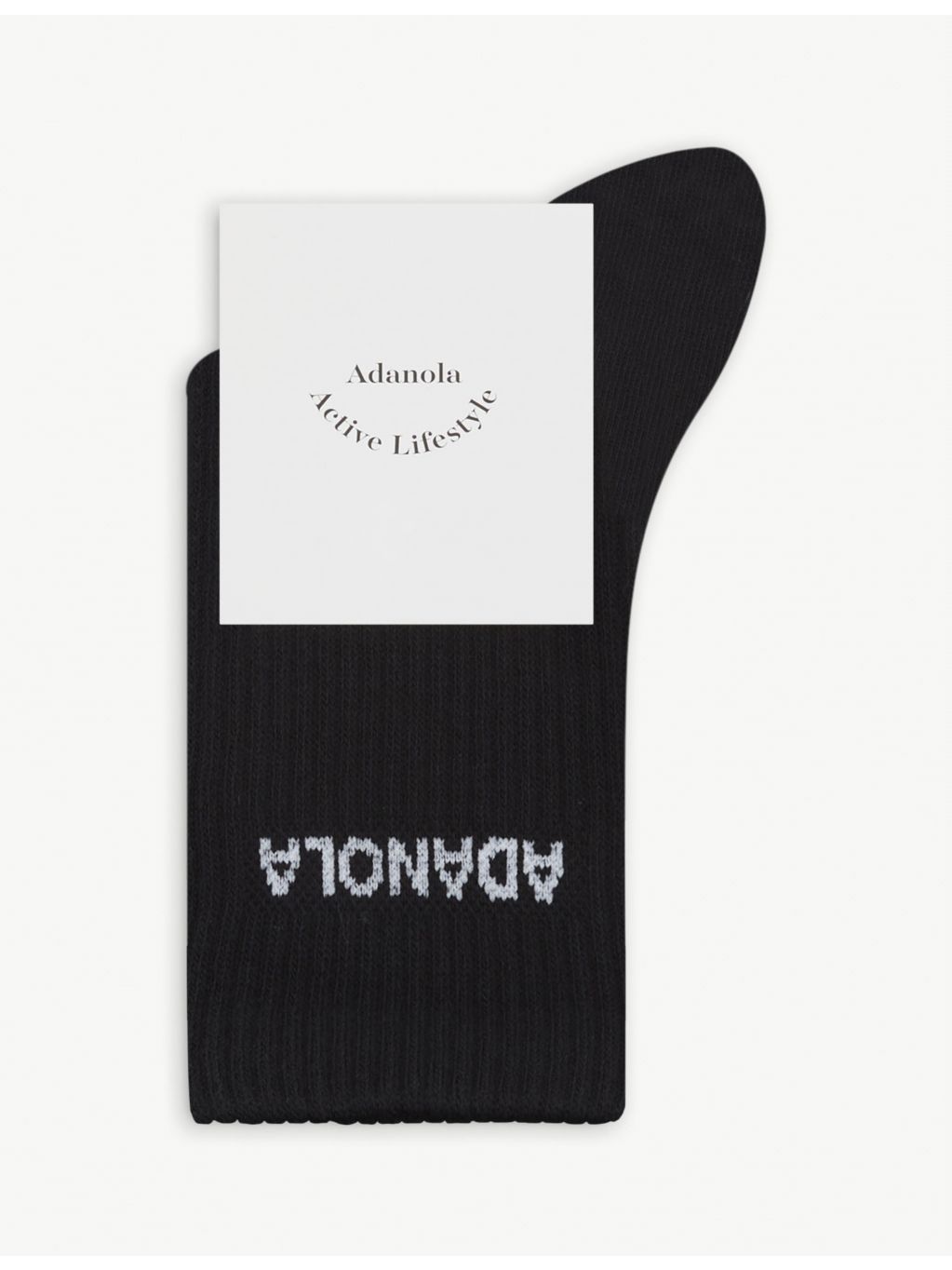 Adanola logo-print ribbed cotton-blend socks, imported from the UK