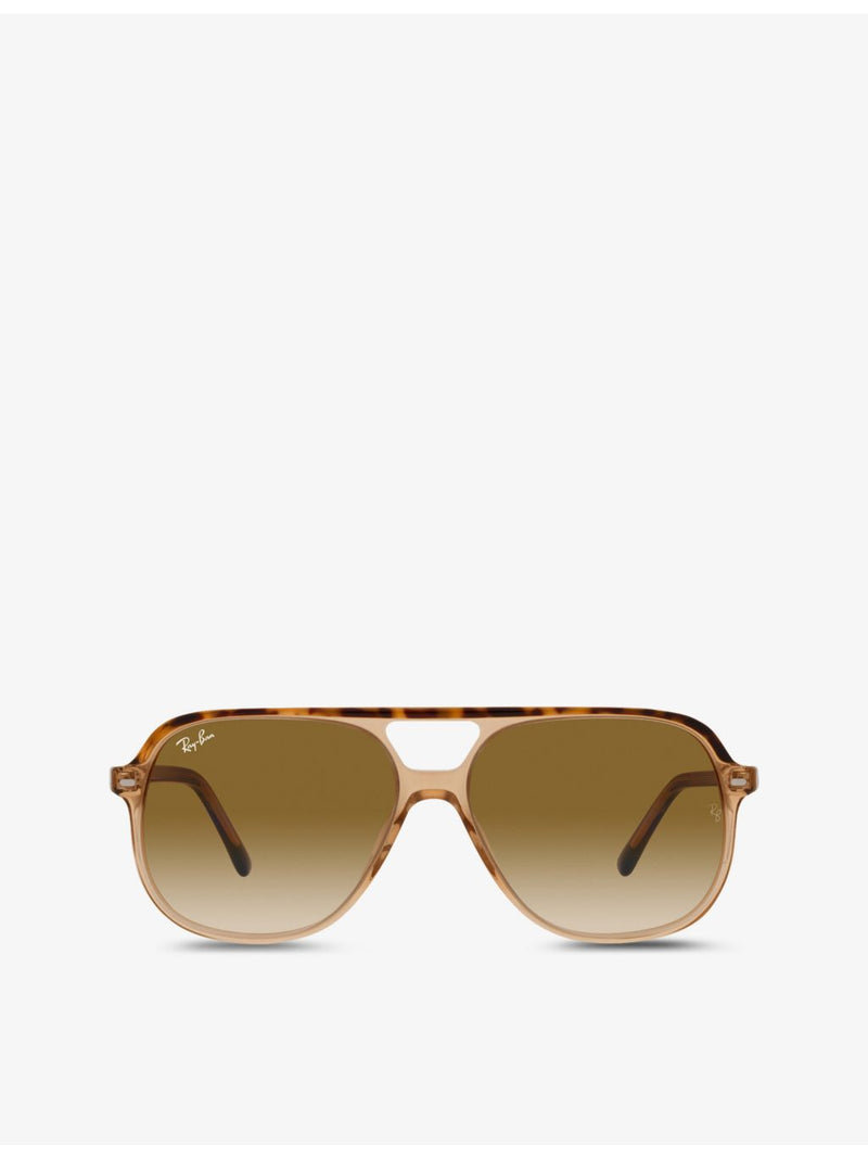 Ray-Ban RB2198 square polarised aviator sunglasses in tortoise, UK version