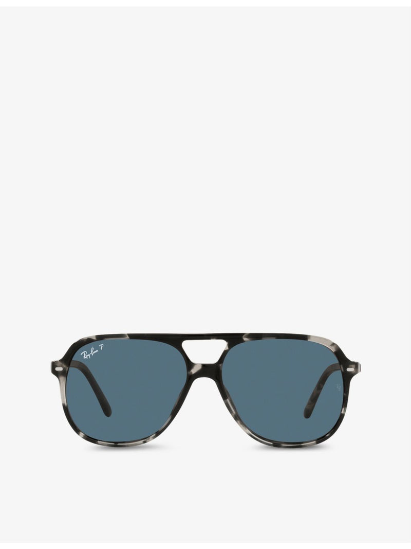 Ray-Ban RB2198 square aviator sunglasses tortoise frame, UK version