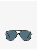 Ray-Ban RB2198 square aviator sunglasses tortoise frame, UK version