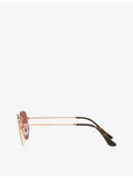 Ray-Ban sunglasses RB3548N hexagonal steel gold-tone - British product