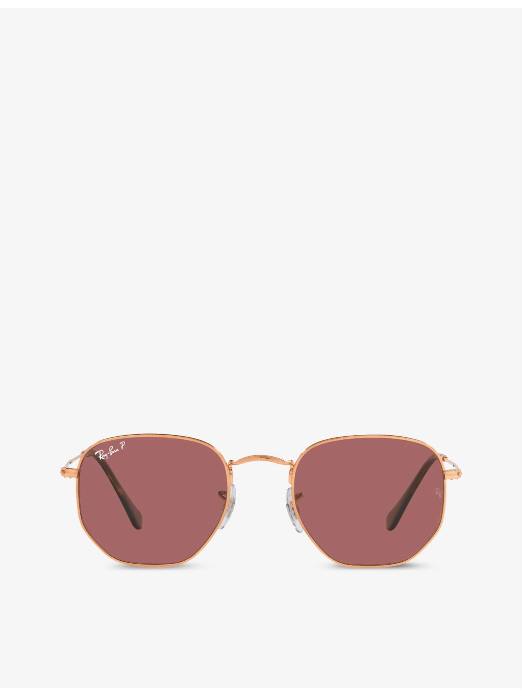 Ray-Ban sunglasses RB3548N hexagonal steel gold-tone - British product