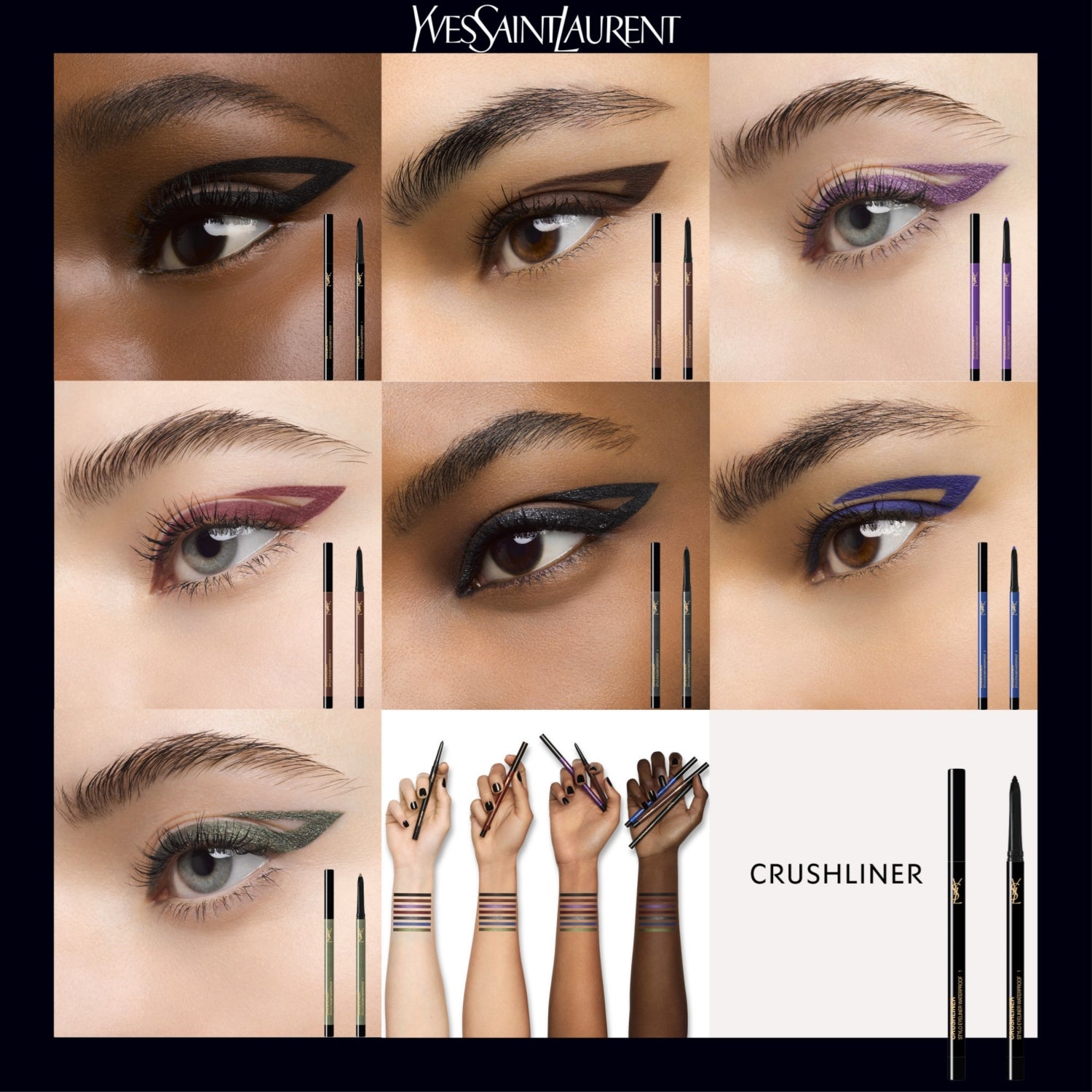 Yves Saint Laurent Crushliner waterproof eye crayon, imported from the UK