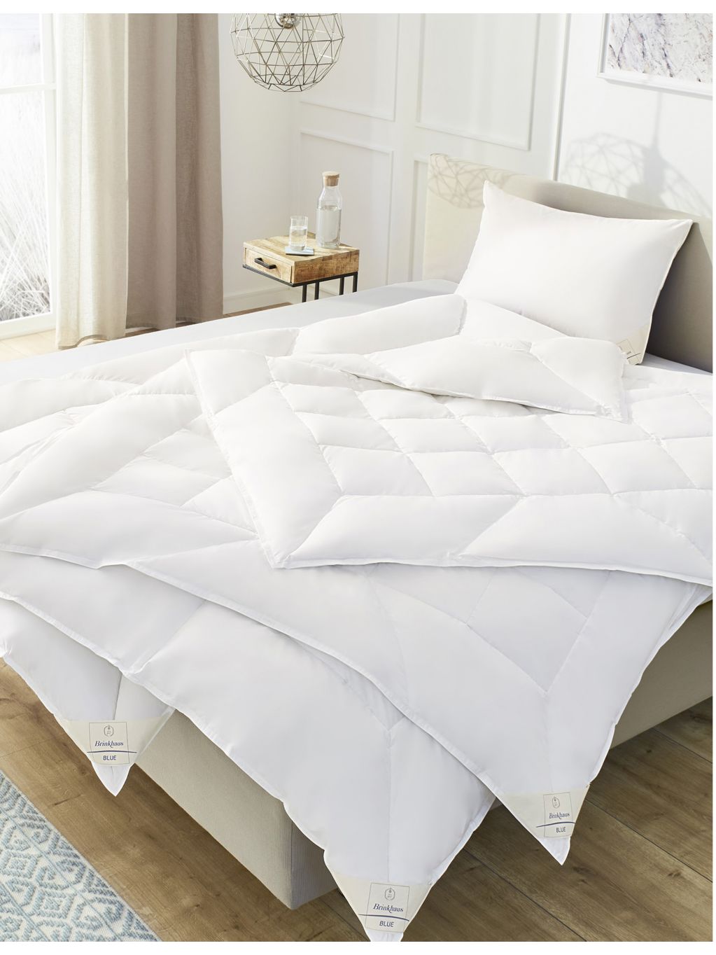 Brinkhause firm cotton and goose feather pillow 50x75cm (British brand)