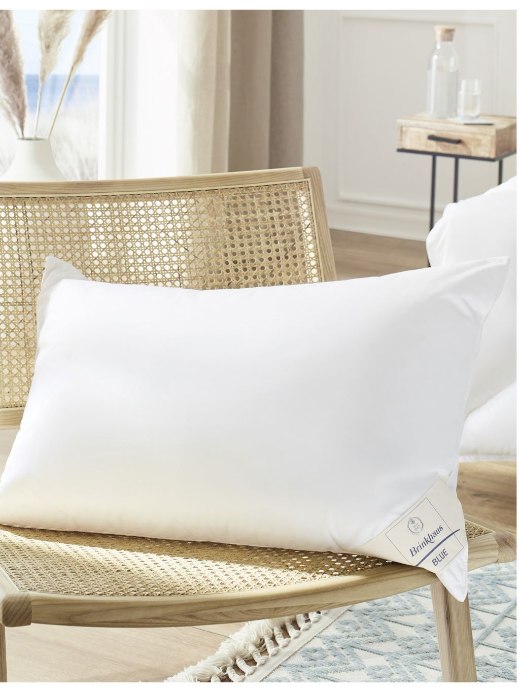 Brinkhause firm cotton and goose feather pillow 50x75cm (British brand)