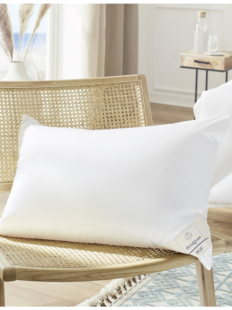 Brinkhause blue cotton goose down pillow 50x75cm - British product