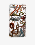 Seletti snake motif glass vase 30cm gold trimmings, UK version