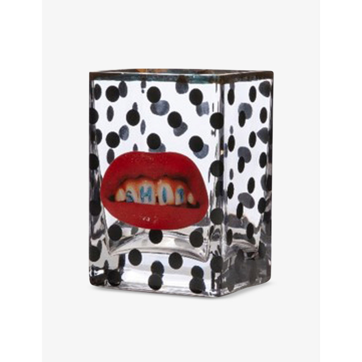 Seletti TOILETPAPER Sht printed glass vase 14cm (British brand)