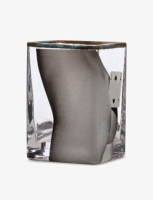 Seletti Two Of Spades glass vase 14cm, UK version