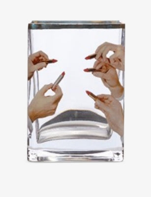 Seletti glass vase Lipsticks pattern 14cm, UK version