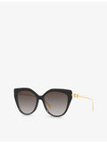 Fendi cat-eye acetate and metal sunglasses, imported from the UK
