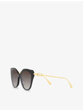 Fendi cat-eye acetate and metal sunglasses, imported from the UK