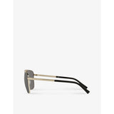 Versace aviator sunglasses with metal frame and polarised lenses (British brand)