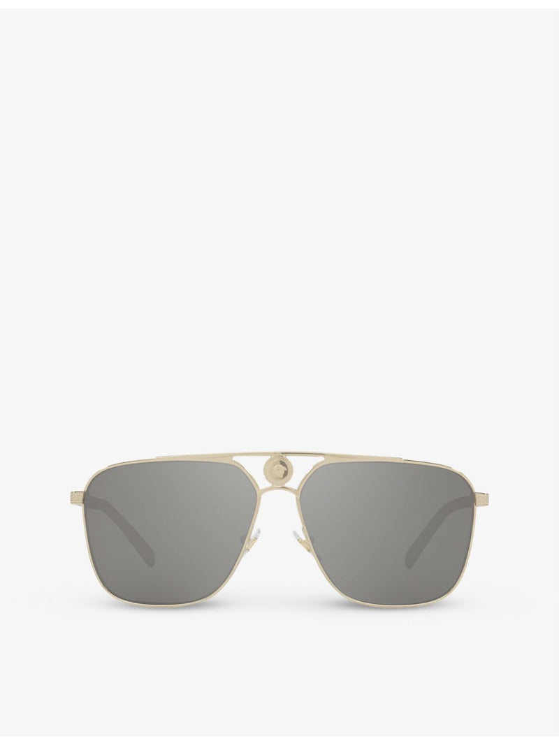 Versace aviator sunglasses with metal frame and polarised lenses (British brand)