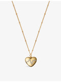 With Love Darling 14ct gold-plated vermeil cubic zirconia pendant necklace (British brand)