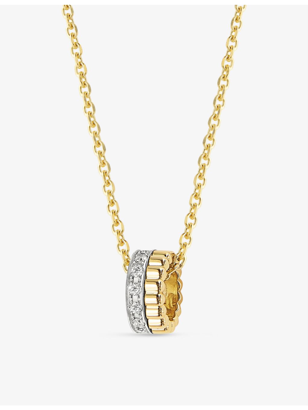 Boucheron Quatre Radiant pendant necklace 18ct yellow gold diamond, UK version