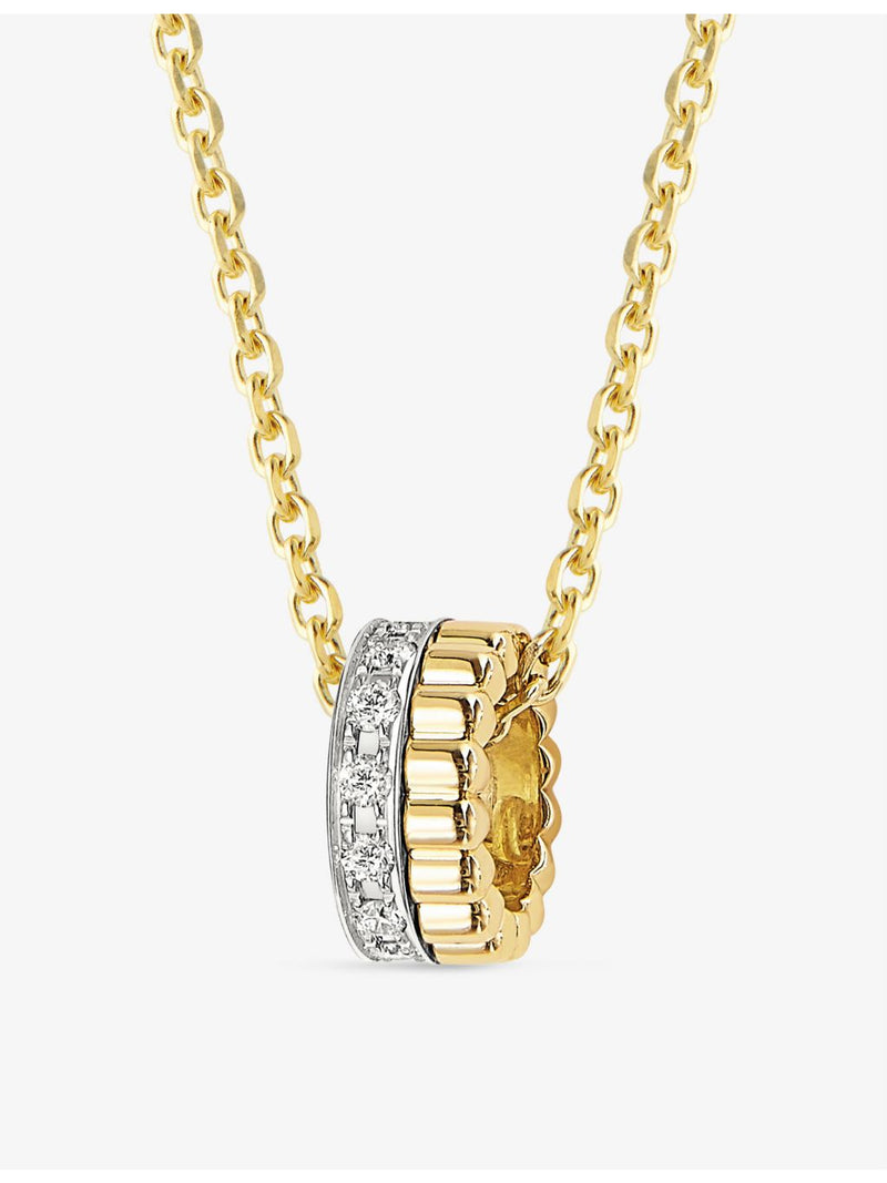 Boucheron Quatre Radiant pendant necklace 18ct yellow gold diamond, UK version