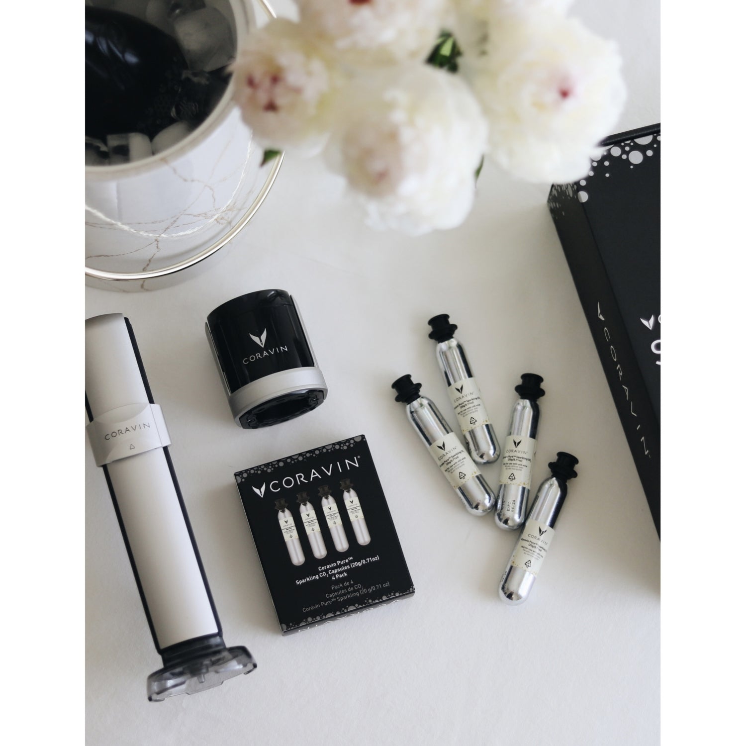 Coravin Pure CO2 refill canisters pack of six (British brand)