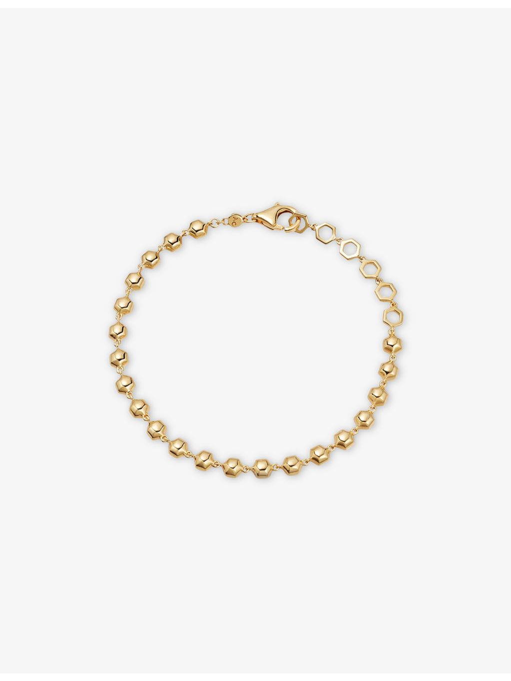 Astley Clarke gold-plated sterling silver green agate tennis bracelet, UK version