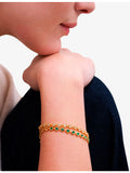 Astley Clarke gold-plated sterling silver green agate tennis bracelet, UK version