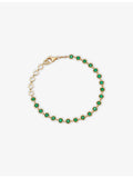 Astley Clarke gold-plated sterling silver green agate tennis bracelet, UK version