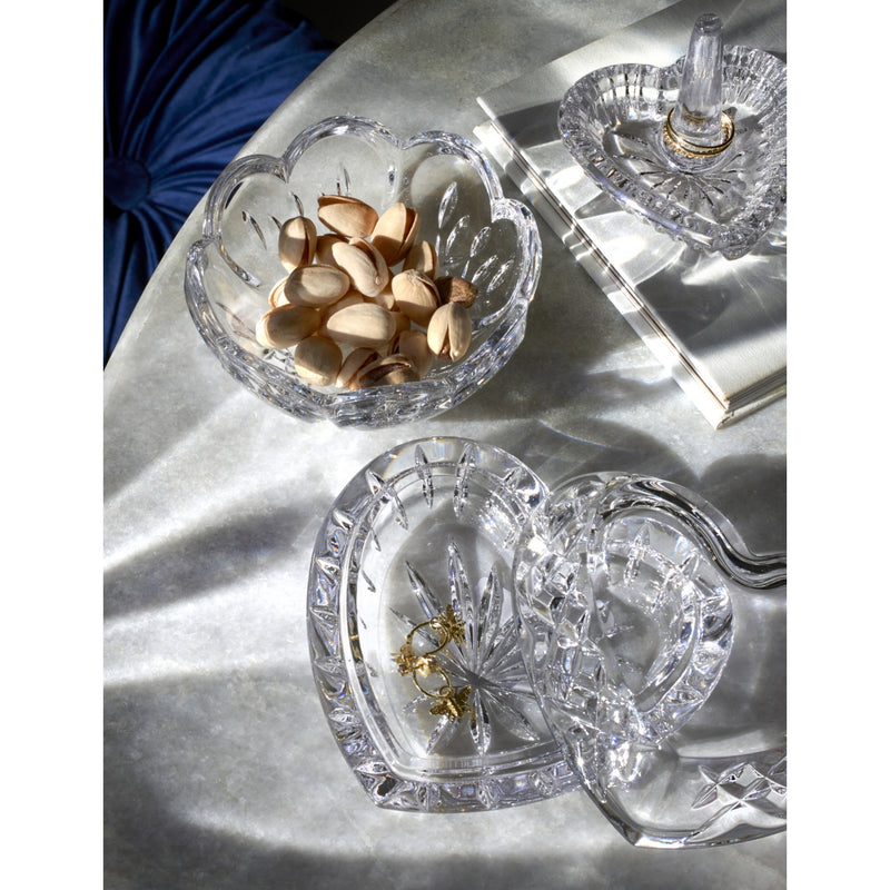 Waterford crystal ring holder heart-shaped 7.6cm, UK version