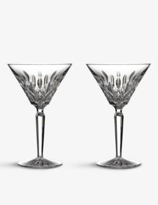 Waterford Lismore crystal martini glasses set of two - British product