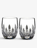 Waterford Lismore Connoisseur engraved crystal tumblers 207ml, imported from the UK