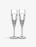 Waterford Love Wedding Vows crystal champagne flutes set of two - British product