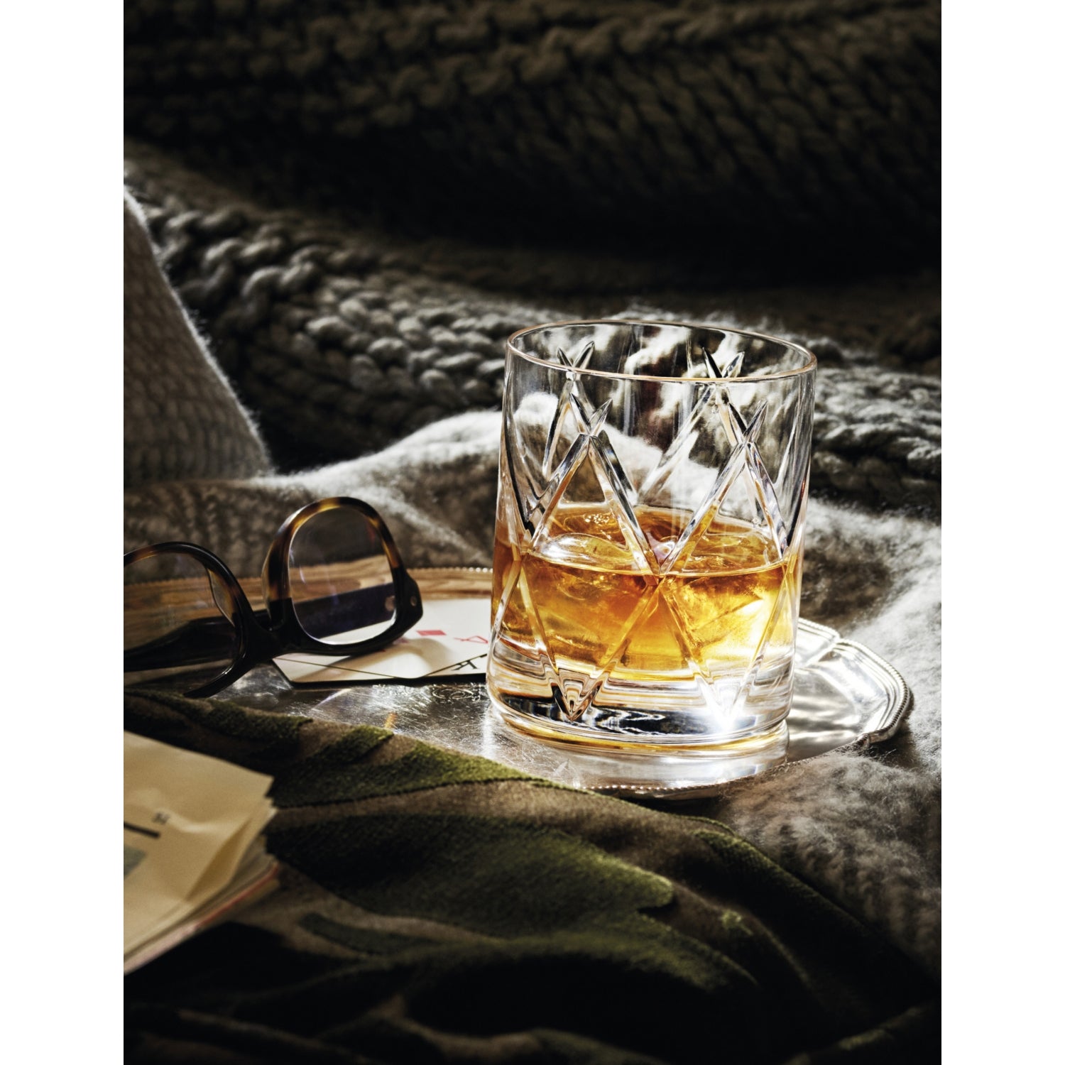 Olann crystal whiskey tumblers set of two 350ml, imported from the UK