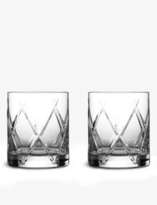 Olann crystal whiskey tumblers set of two 350ml, imported from the UK