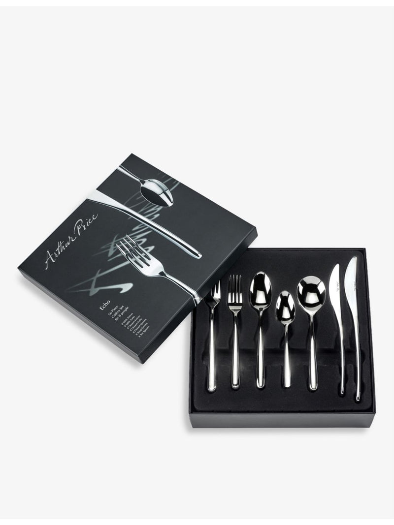 Arthur Price Echo stainless steel cutlery set 56-piece, imported from the UK