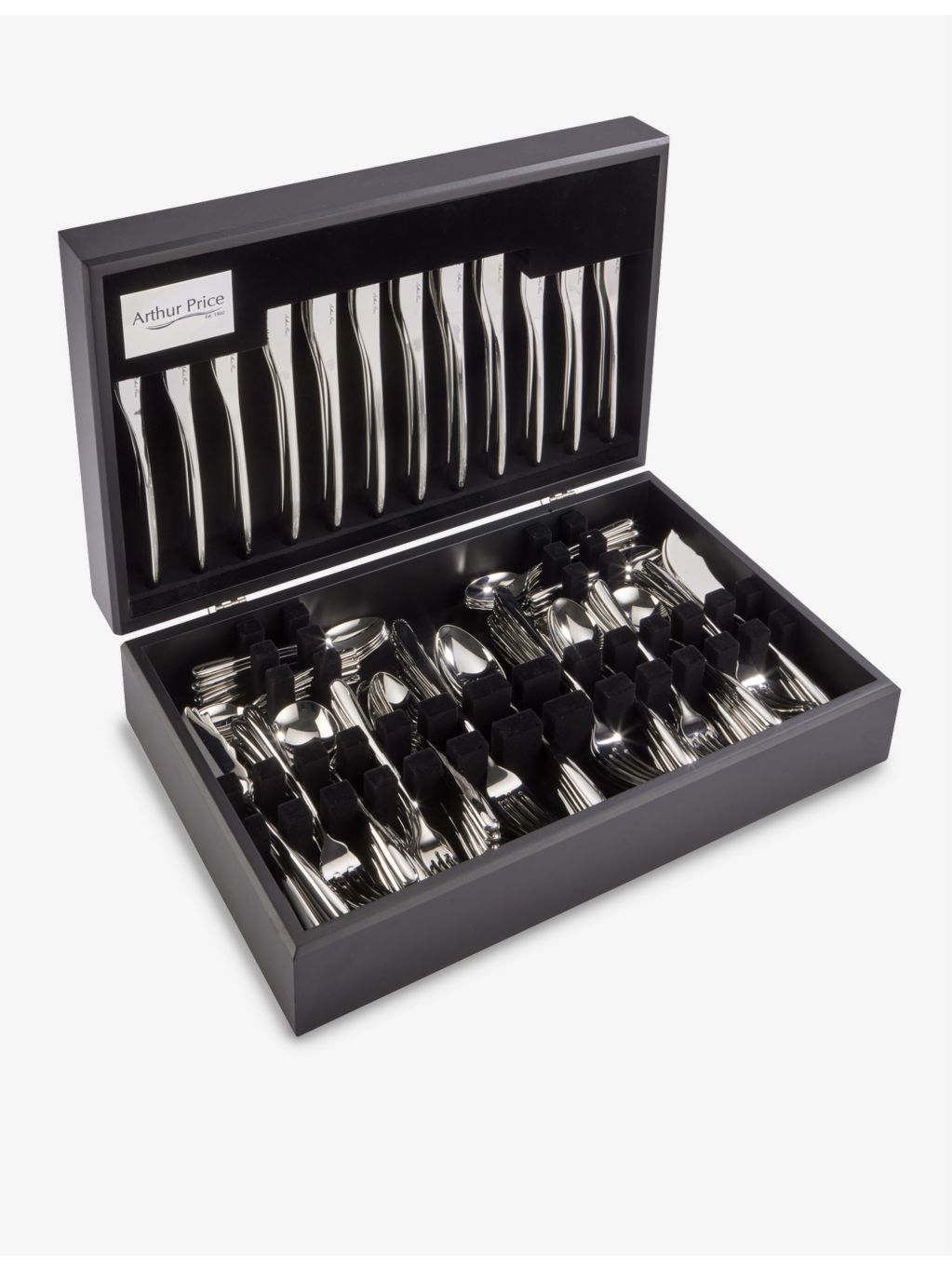 Arthur Price Signature Echo stainless steel cutlery set 124-piece (British brand)