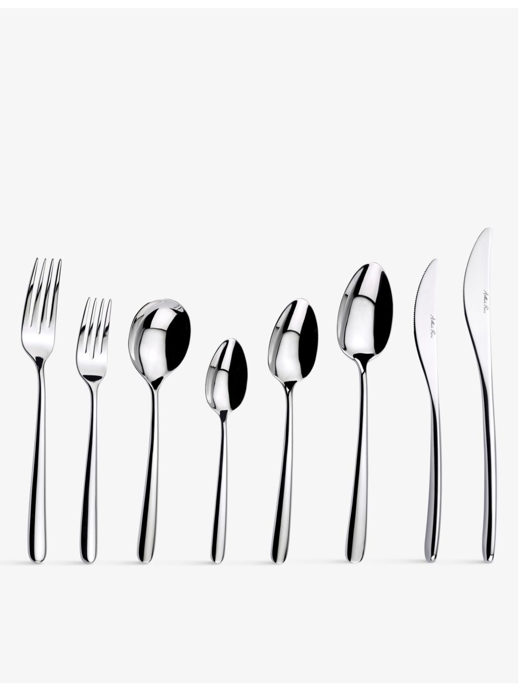 Arthur Price Signature Echo stainless steel cutlery set 124-piece (British brand)