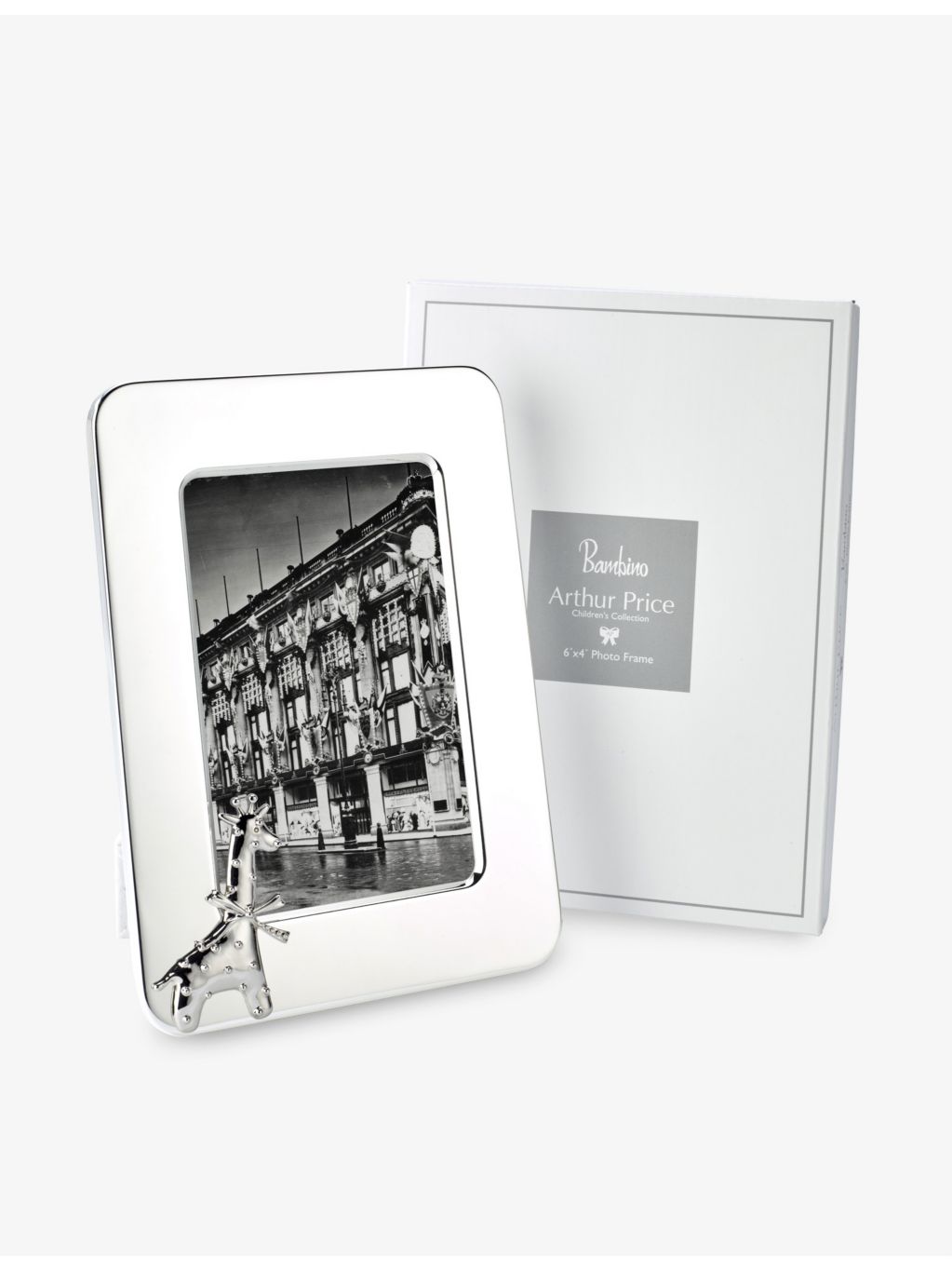 Arthur Price Giraffe silver-plated photo frame 6x4 - British product