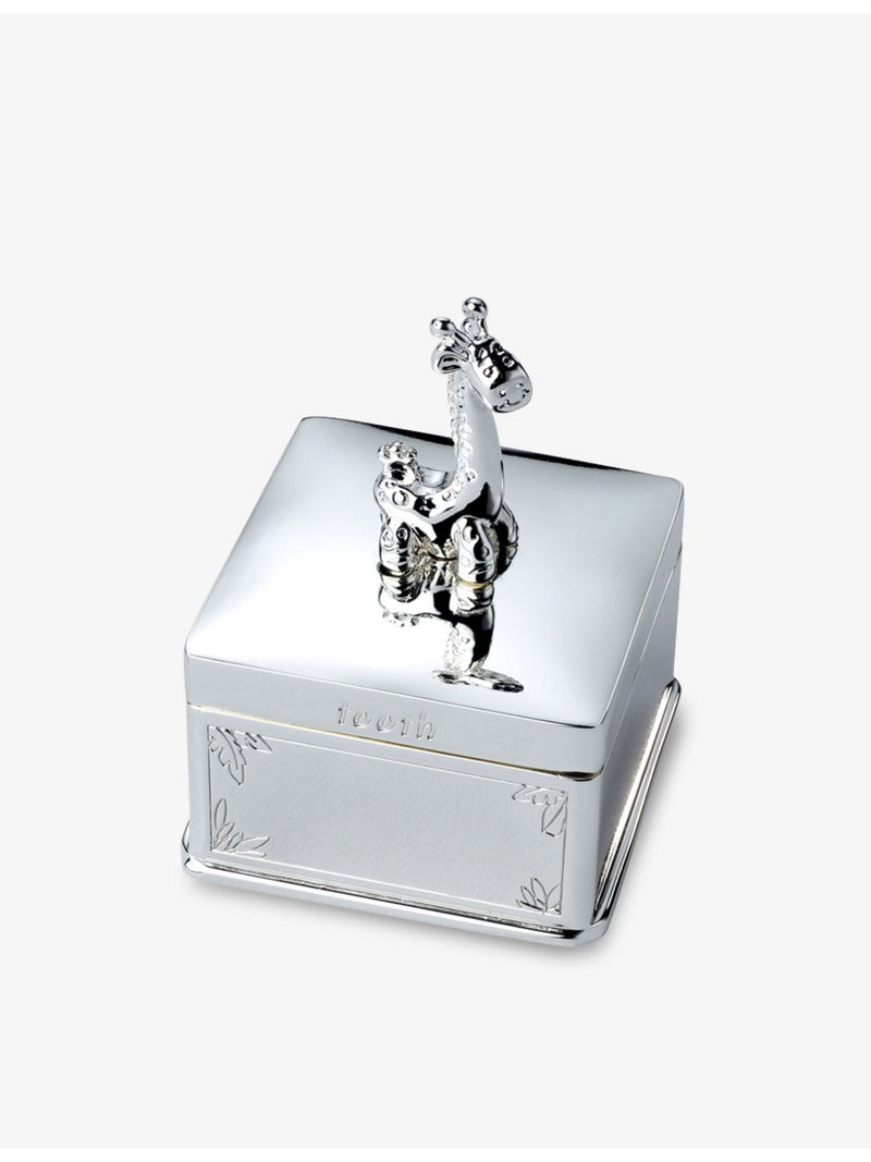 Arthur Price silver-plated giraffe keepsake box set of two (British brand)