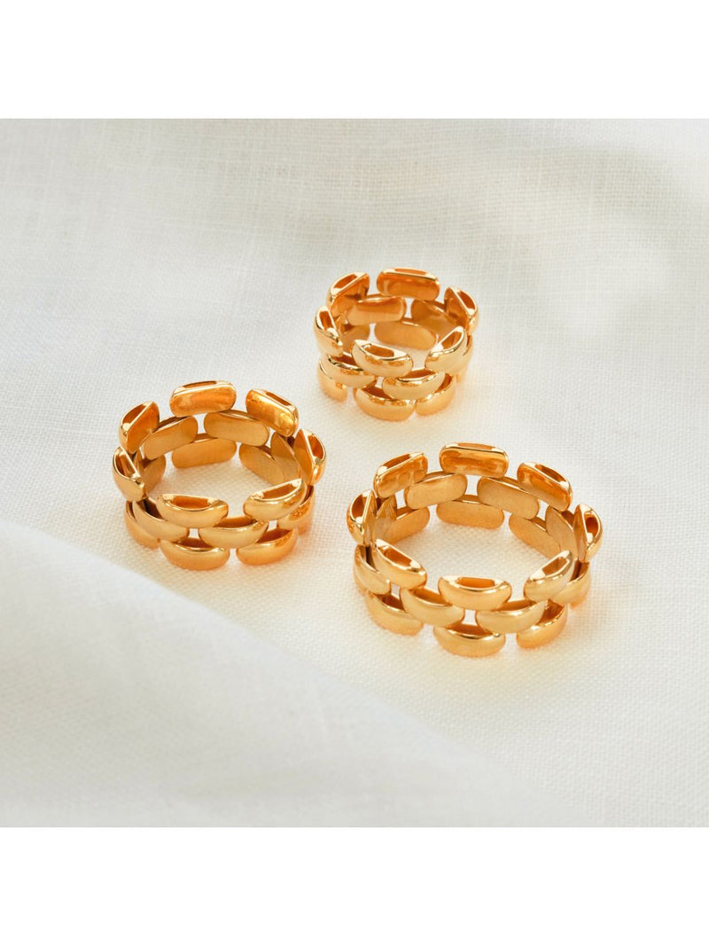 Monica Vinader heirloom 18ct gold-plated vermeil bracelet 19cm (British brand)