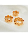 Monica Vinader heirloom 18ct gold-plated vermeil bracelet 19cm (British brand)