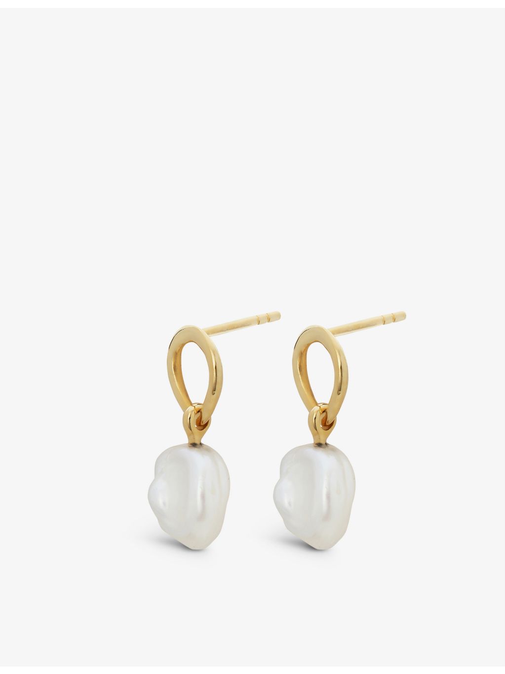 Monica Vinader Nura Keshi pearl drop earrings, imported from the UK