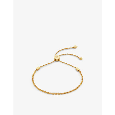 selfridges Monica Vinader Corda 18ct Yellow Gold-Plated Vermeil Sterling Silver Friendship Bracelet 11cm- Buy online at McGrocer
