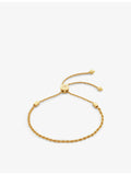Monica Vinader Corda friendship bracelet in vermeil sterling silver, UK version