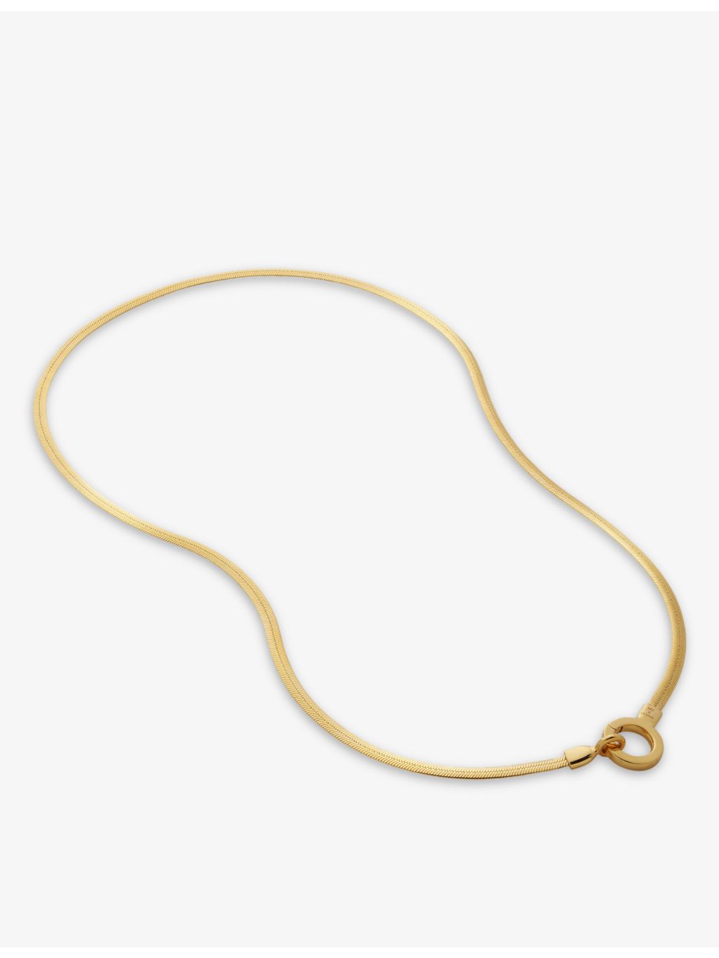 Monica Vinader 18ct gold-plated vermeil sterling silver snake necklace 42cm (British brand)
