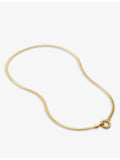 Monica Vinader 18ct gold-plated vermeil sterling silver snake necklace 42cm (British brand)
