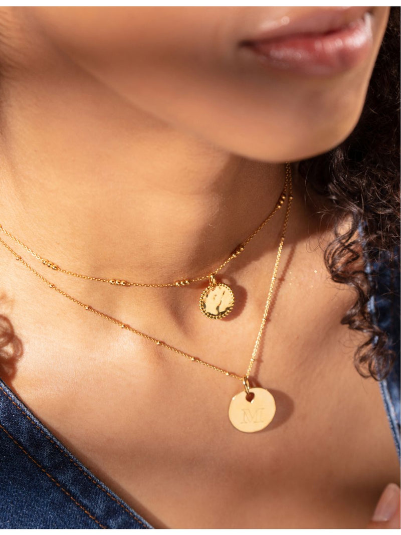 Monica Vinader Deia 18ct gold vermeil pendant necklace, imported from the UK