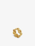 Monica Vinader Heirloom Woven Chain 18ct Yellow Gold-Plated Vermeil Sterling Silver Ring