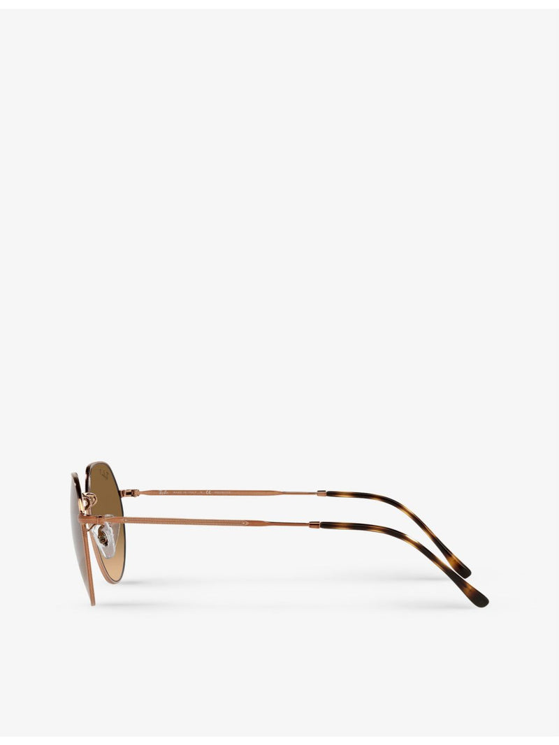 Ray-Ban RB3565 Jack hexagonal gold-tone metal sunglasses - British product