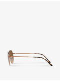 Ray-Ban RB3565 Jack hexagonal gold-tone metal sunglasses - British product