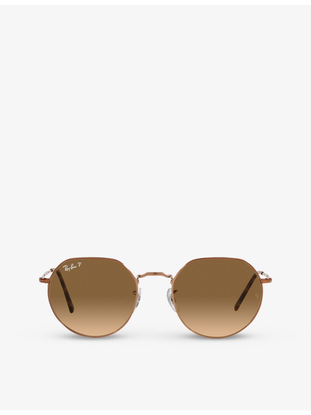 Ray-Ban RB3565 Jack hexagonal gold-tone metal sunglasses - British product