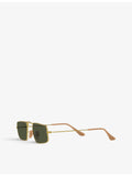 Ray-Ban RB3957 rectangular metal frame sunglasses, UK version